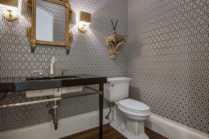 geometric patterned wallpaper
