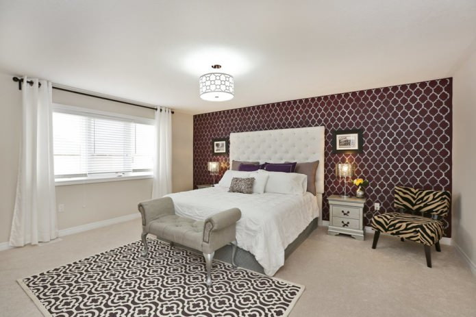 white curtains in the bedroom