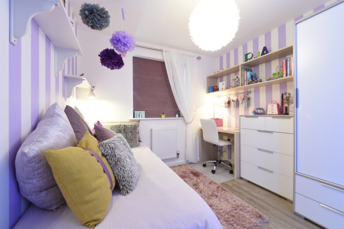 white and lilac nursery