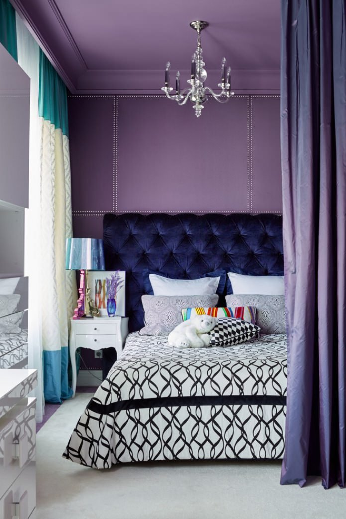 blue-violet bedroom