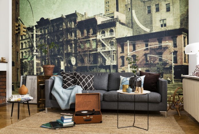 photo wallpaper with the image of the old town