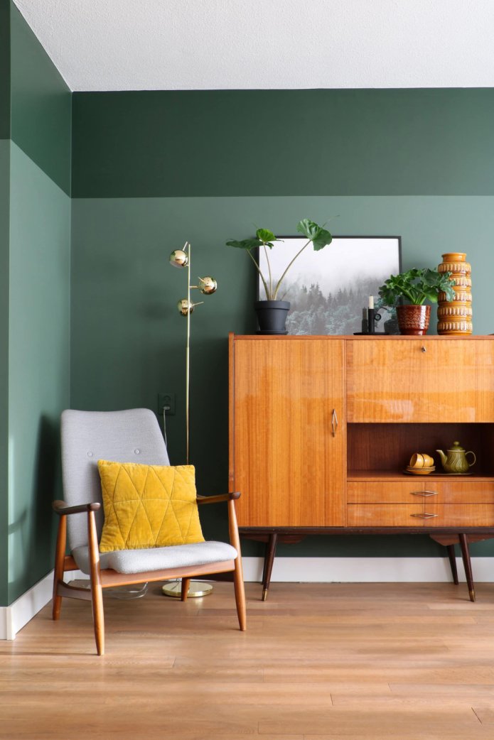 dark painted walls