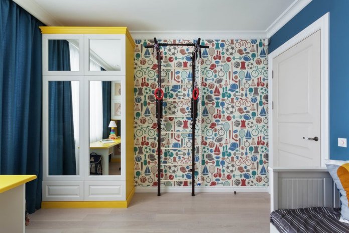 wallpaper in the child's room