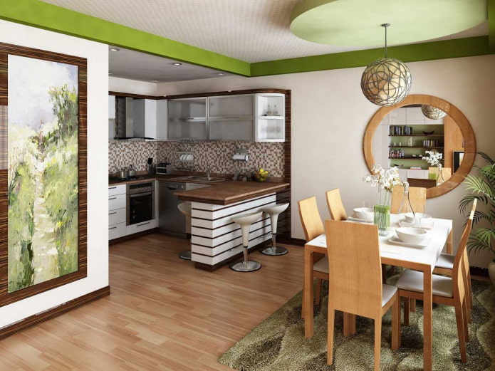 paintable glass wallpaper on the ceiling