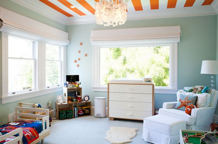 orange ceiling wallpaper 