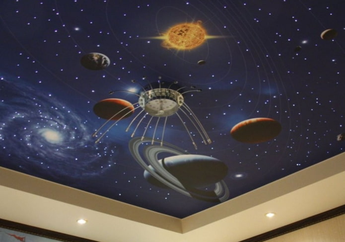 ceiling wallpaper with space images