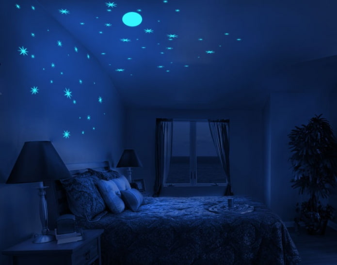 ceiling with luminous stars