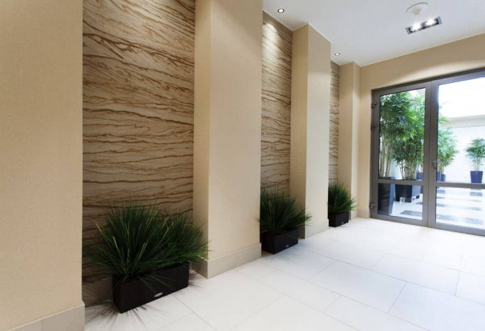 stone cut on the walls