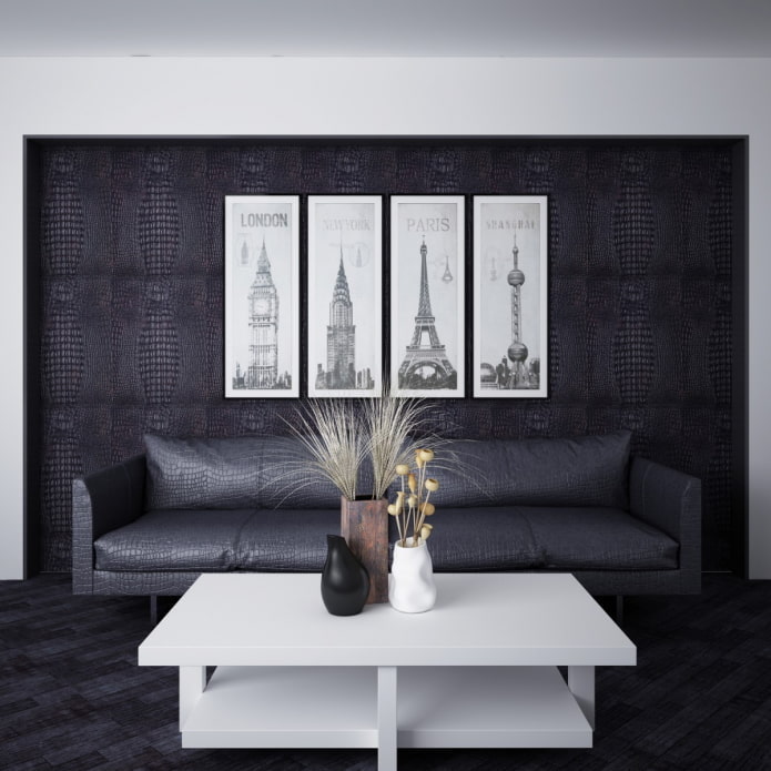black leatherette wallpaper