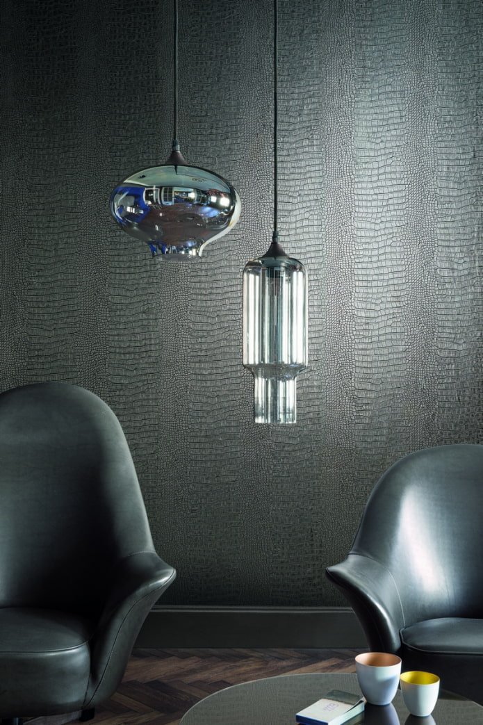 black leatherette wallpaper