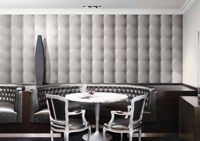 white leatherette wallpaper