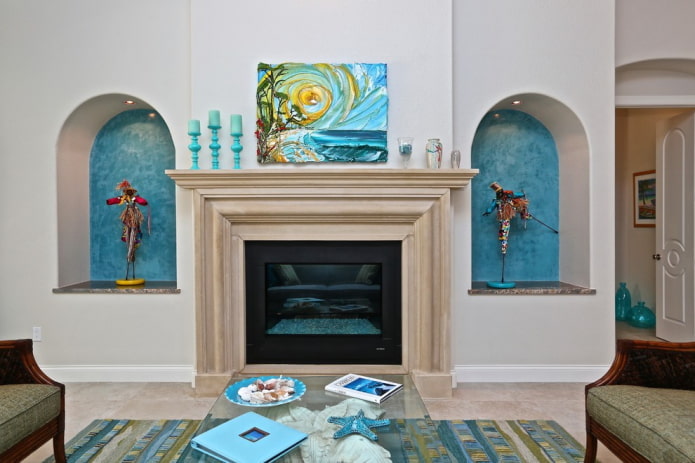 bright hall with a marine theme