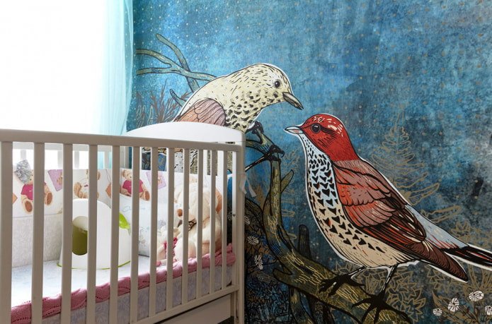 photo wallpaper with birds