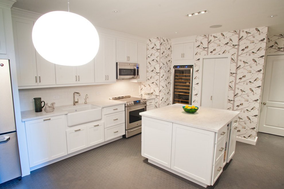 wallpaper in the kitchen
