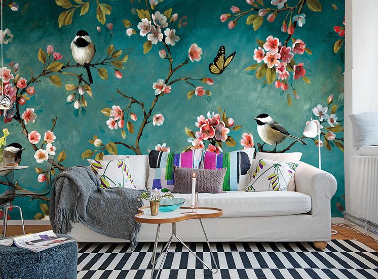 birds on the wall