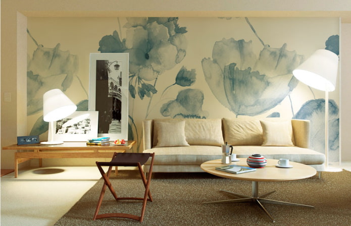 modern style floral wallpaper
