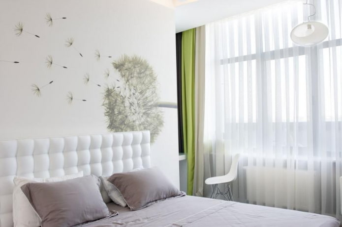 dandelion wallpaper in the interior