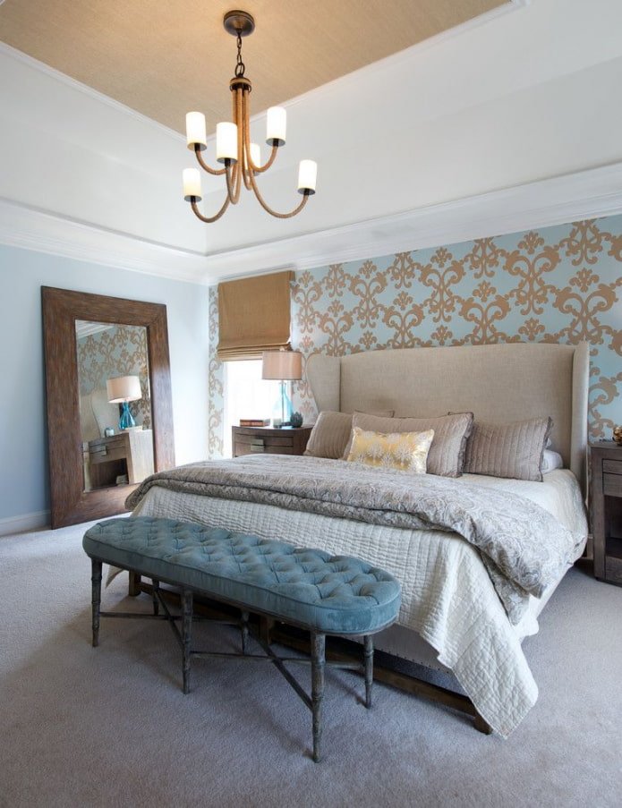 monogram in the bedroom interior