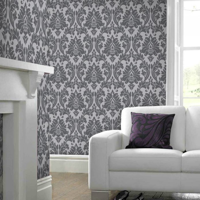 gray monogram wallpaper
