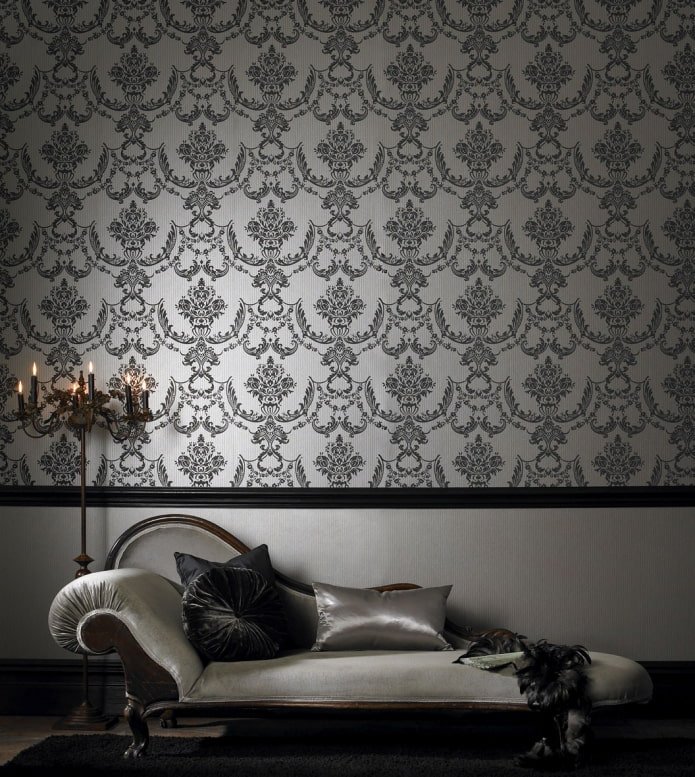 gray monogram wallpaper