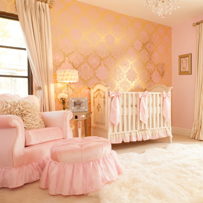 monogram in the interior of a children's room