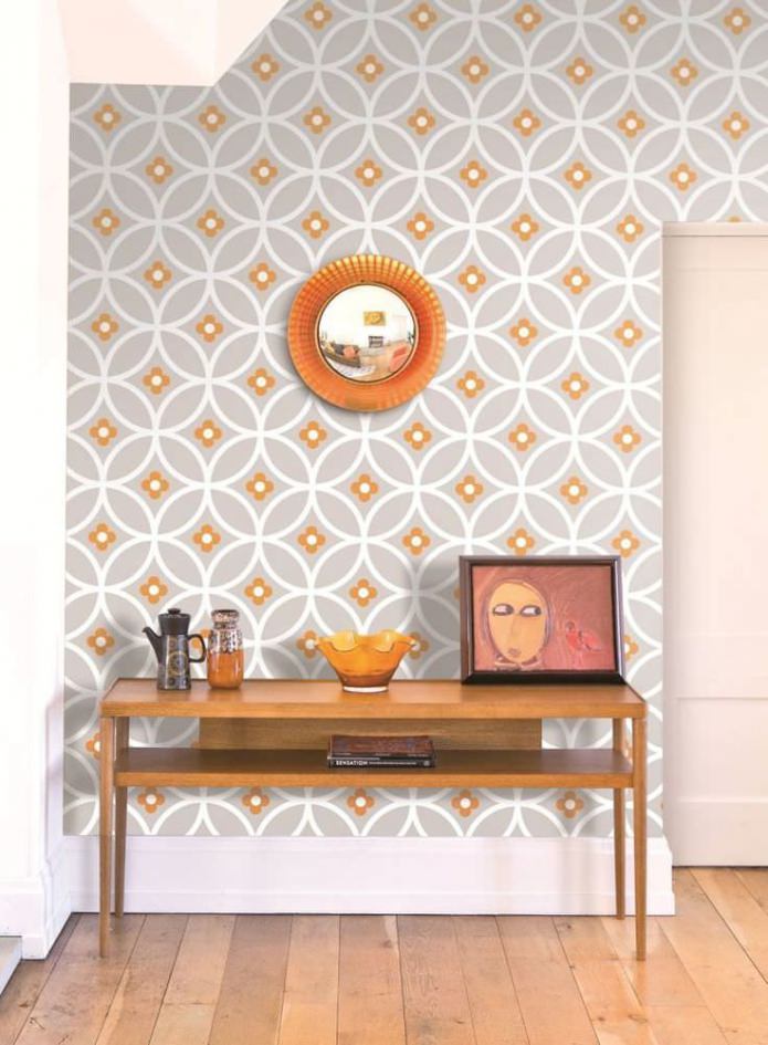 Orange-gray wallpaper