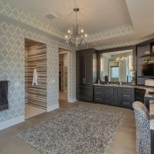 Gray wallpaper: combinations, design, choice of furniture and curtains, 101 photos in the interior-15