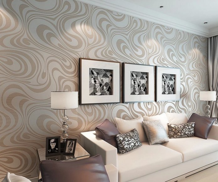 Abstraction on silk-screen wallpaper
