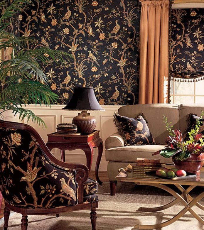 The photo shows a living room 