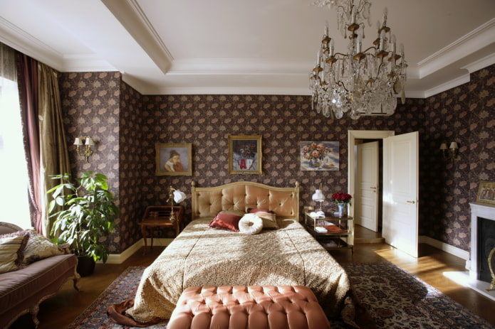Bedroom in warm tones