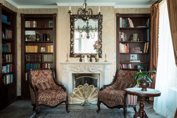 Fireplace area