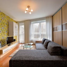 Wallpaper in the living room interior-1
