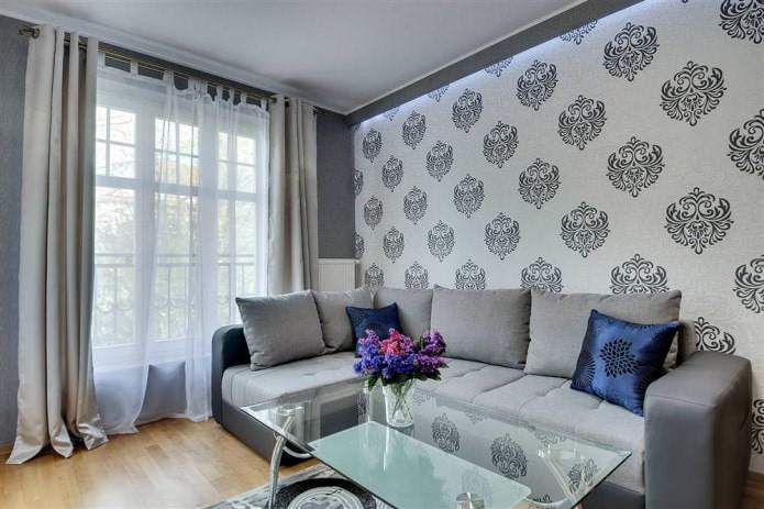 living room with a corner sofa