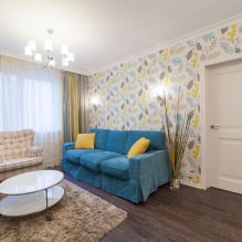 Wallpaper in the living room interior-18