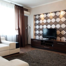 Wallpaper in the living room interior-2