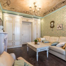Wallpaper in the living room interior-11