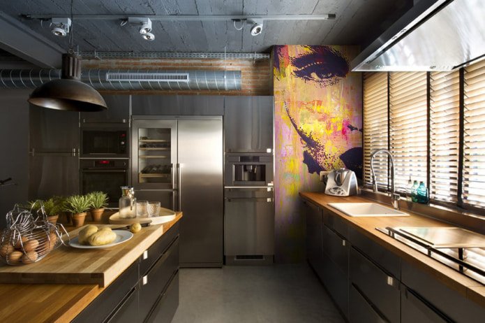 loft style kitchen