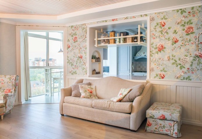 floral wallpaper in the style of Provence
