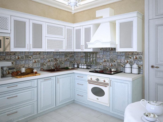 Provence style kitchen in light colors