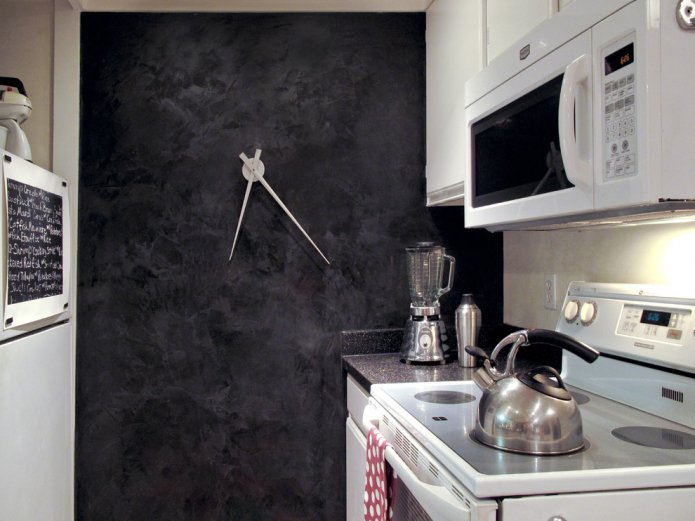 black plaster finishing