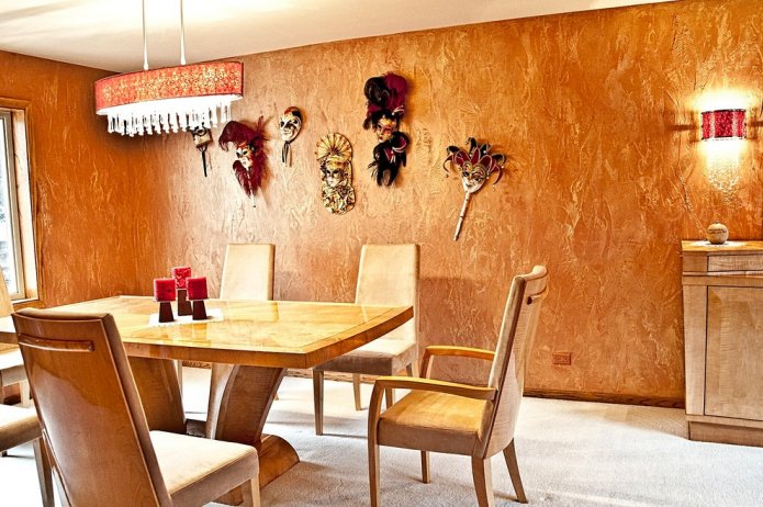 walls under Venetian plaster