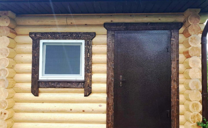 burnt board door frames