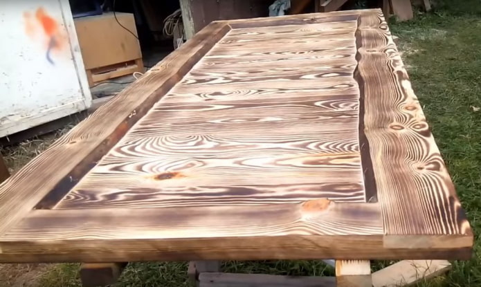 burnt board door frame