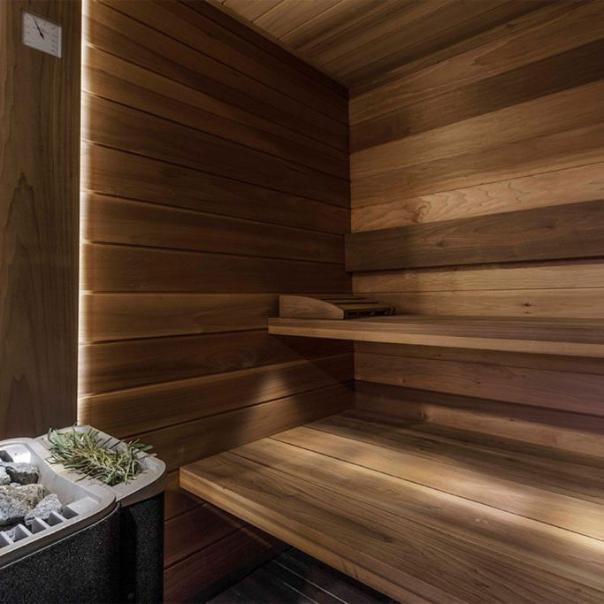 Wide lining for bathhouse decoration