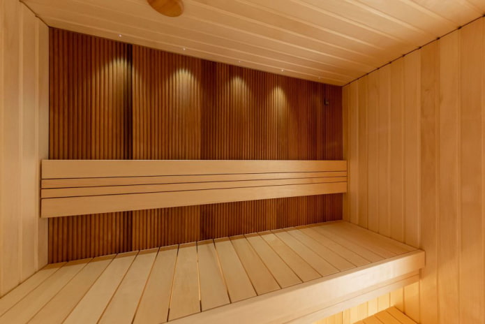 Accent wall in the bathhouse