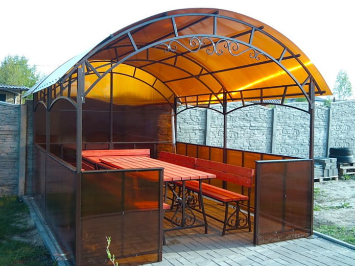 polycarbonate gazebo with forging