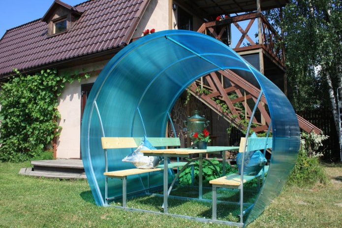 rounded polycarbonate gazebo