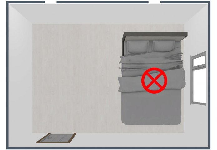 how not to place a bed