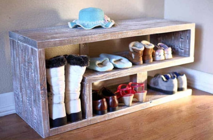 asymmetric shoe rack