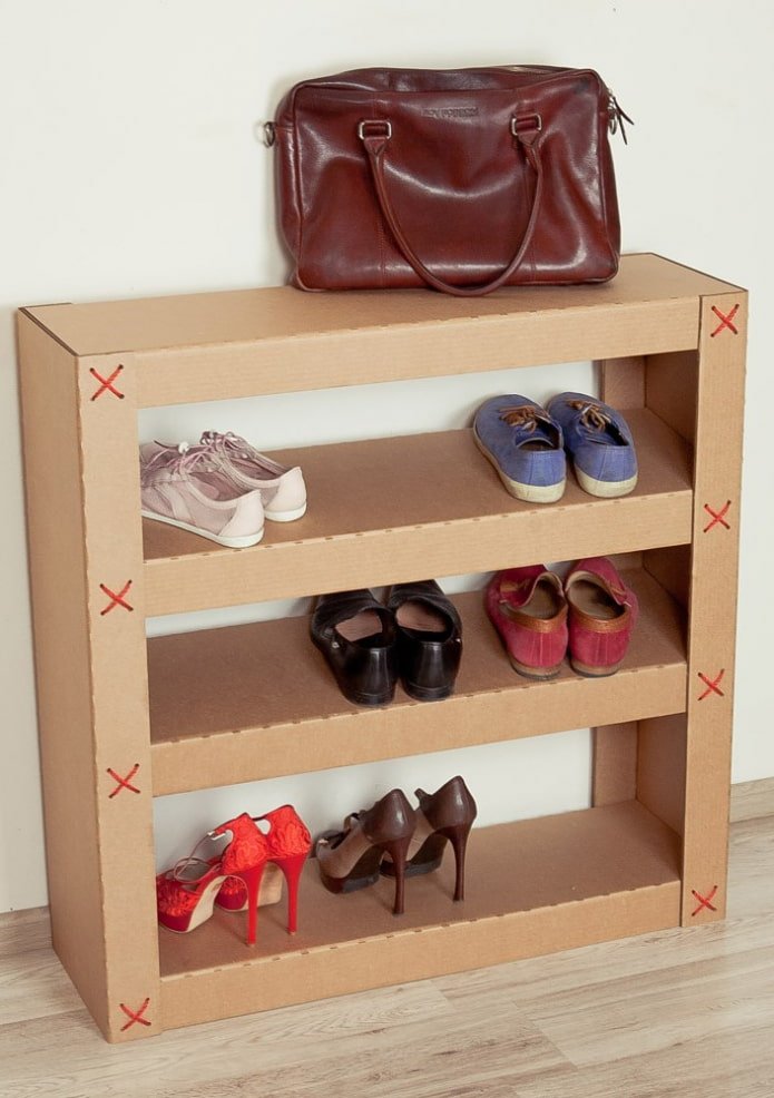 original shoe rack in the hallway interior